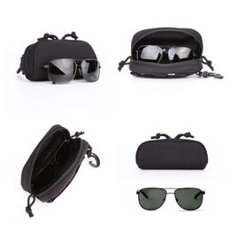 Outdoor Bags 1000D Nylon Military Molle Pouch Goggles Storage Box Hunting Sunglasses Case Eyeglasses Bag