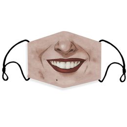 2022 New Adult funny mask creative printing pattern face-mask anti-dust and anti-haze masks