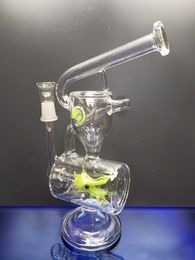 Recycler tornado percolator glass bong wax pipe bongs water pipes oil dab rigs glass recycler with bowl cheechs_hop