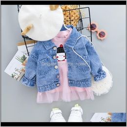 Baby, & Maternity Drop Delivery 2021 Hylkidhuose Autumn Baby Girls Clothing Sets Denim Jacket Dress Infant Born Clothes Casual Style Kids Chi