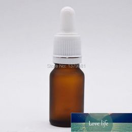30PCS 10ML Frosted Amber Glass Bottles With Dropper Tamper proof Cap Mini Sample Vial Empty Essential Oil Free