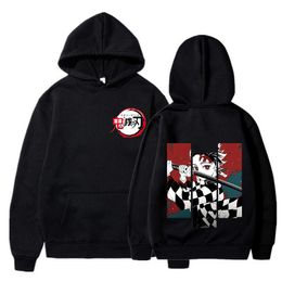 Manga Tanjiro UNISEX Demon Slayer Kimetsu No Yaiba Anime Rengoku Nezuko Felpa con cappuccio Felpa da uomo Cool Felpa Streetwear Felpa con cappuccio H0909