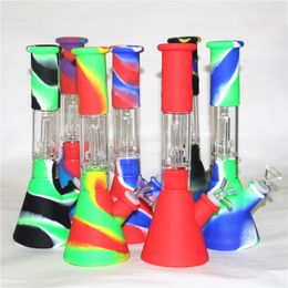 Silicone Water Bong Removable hookah bongs with glass filter bowl dab rig for smoke unbreakable