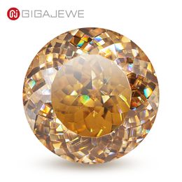 GIGAJEWE Moissanite Customised Portuguese Golden Colour VVS1 Loose Diamond Test Passed Gemstone For Jewellery Making