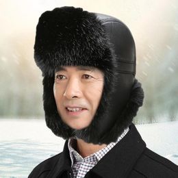 Outdoor Hats Winter Hat Fur Warm Windproof Men Women Lei Feng Cap Bomber Faux Ear Flap CapSki Trooper Cold Anti-snow Caps