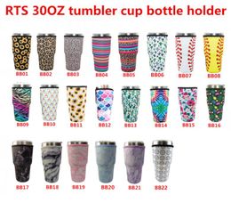 2021 Drinkware Handle baseball Reusable Coffee Cup Cactus Water Bottle Cover Neoprene Insulated Sleeve Case Bags Pouch for 30oz Tumbler Cups