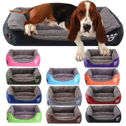 Super Large Dog Sofa Bed Waterproof Bottom Soft Fleece Nest Baskets Mats Pet Autumn Winter Warm Cosy House 210924
