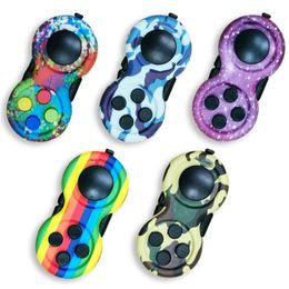 Game Fidget Pad Toy Spinner Rainbow Coloful Camo Controller ADHD Autism Anxiety Stress Relief Fun Magic Desk Handle Squeeze Toys Antistress for Adults Children