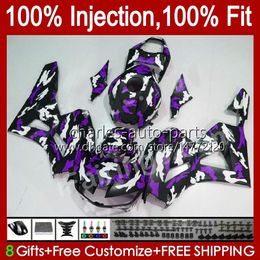 Injection Kit For HONDA CBR600RR Flat purple CBR600 CC 2013 2014 2015 2016 2017 2018 2019 2020 Body 57No.75 CBR 600RR 600CC CBR 600 RR F5 13 14 15 16 17 18 19 20 OEM Fairing