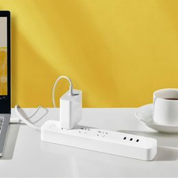 Xiaomi Youpin Mi Mijia Socket QC3.0 27W Fast Charging Power Strip 3 USB +three Sockets Standard Plug Interface Lead 1.8m