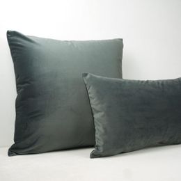 Bright Grey Velvet Cushion Cover Pillow Case Lovely Soft No Balling-up Without Stuffing Cushion/Decorative