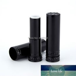 Black Lip Balm Container 12.1mm Plastic Refillable Bottle Empty Round Cosmetic Lipstick Tube Elegant Lipbalm Tubes 50Pcs/Lot Factory price expert design Quality