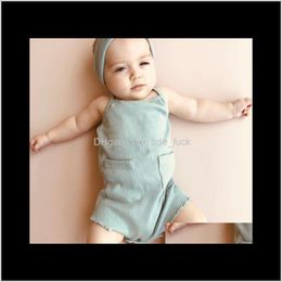 Rompers Jumpsuits&Rompers Baby Clothing Baby, Kids & Maternitybaby Sleeveless Jumpsuit With Pockets Toddler Girls Summer Casual Knitted Cott