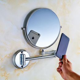 Mirrors Folding Arm Cosmetic Makeup Extend Without Drill Swivel Toilet Mirror Suction 360° Double Side Shower Room