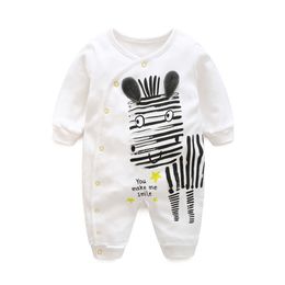 Zebra Baby Pyjamas Rompers Body suits Cotton boy clothing bebe girls jumpsuit Newborn one-pieces Clothes 0-12Month 210413