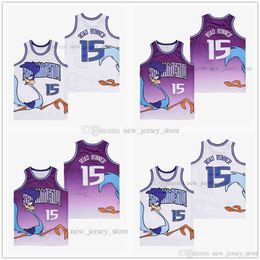 Movie 15# ROAD RUNNER SACRAMENTO WHITE Purple FADE JERSEY Custom DIY Design Stitched College Basketball Jerseys