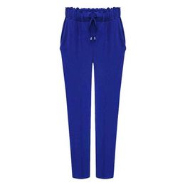 Women Harem Pants Plus size 6XL Elastic Waist Leisure Ankle Length Solid Colour Trousers Kpop Pants Female 3 Colour 211006