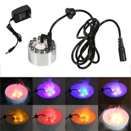 Decorations Mist Maker Fogger Ultrasonic Purify Water Fountain Pond Sprayer Atomizer Waterprooof Landscape Colour Changing 24V Indoor Outdoor