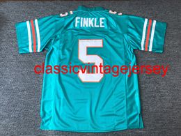 Ray Finkle #5 Ace Ventura Pet Detective Movie Men Jersey Jersey costurou Teal Retro S-3xl Alta qualidade