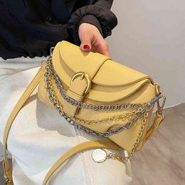 design effects Australia - Chain Design Small Pu Leather Crossbody Task for Simple Effects Color Female Shoulder Bags Fashion Trending Women Handbags