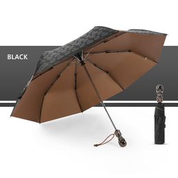 Windproof Automatic Double Umbrellas Rain 3Fold Female Male 10 Bone Car Large Business Umbrellas Men Gift Parasol