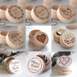 Wedding Ring Box Name Handmade Letter Jewellery Boite A Bijoux Cadeau Sieraden Doos Jewellery es 211105