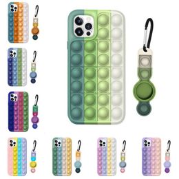 Fidget Toys Silicone Mobile Phone Case Decompression Colorful Thinking Chess Puzzle Game Suitable for 11 12