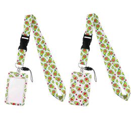 20pcs/lot J2845 Creative Avocado Buckle Lanyard Keychain Lanyards for keys Badge ID Mobile Phone Rope Neck Straps Accessories