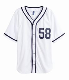 1652178 Custom Baseball Blank jersey Button Down Pullover Men Women size S-3XL