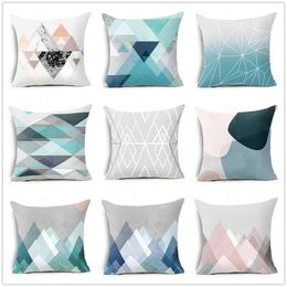Cushion Cover Pillow Case Geometric Printed Polyester Throw Decor For Home Decoration Sofa Pillowcase Cushion/Decorative