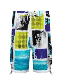 Contracted Men Beach Shorts Party Printed Polyester Sports Leisure Tether Fashion Loose Running