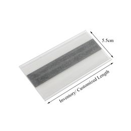 Plastic Barcode Label Holder Flat Pvc Data Strip for Tag Display