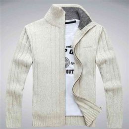 Men's Winter Sweater Casual Knitted Cardigan Jackets Thick Warm Clothing Cashmere Sweater Coats Outerwear Male Knit Sweater 210813