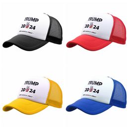 2024 Trump Baseball Cap American President Election Caps Wash Net Sports Hats Summer Outdoor Men Sunhats Customization Hat LT28