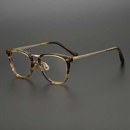 Fashion Sunglasses Frames Top Quality Handmade Pure Titanium Eyeglasses Vintage Men Optical Eyewear Clear Lens Prescription Retro Myopia Gla