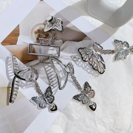 personalized barrettes UK - Barrettes Hairpin Ins the Same Fashion Korean Three-dimensional Butterfly Love Pendant Hair Clip Personalized Creative Metal Accessories