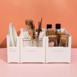 Storage Bottles & Jars Sundries Box Plastic Desktop Organizer Makeups Tableware Basket Bathroom Kitchen Sorting Home