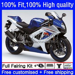 Bodywork Stock blue OEM For SUZUKI GSXR 1000CC 1000 CC K7 Injection Mould Body 27No.136 GSXR-1000 GSXR1000 07 08 GSXR1000CC 2007 2008 GSX-R1000 2007-2008 Fairing Kit