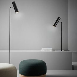Floor Lamps Modern Iron Aluminium Led Lamp Nordic Gray/Black/White Living Room Bedroom Bedside Home Lighting Standing Light Fixture