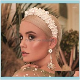 Aessories & Tools Productshaimeikang Pearl Headband Padded Hairbands For Women Crystal Rhinestone Headbands Baroque Hair Aessoires1 Drop Del