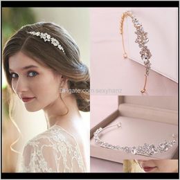 Clips & Barrettes Drop Delivery 2021 Fashion Crystal Jewellery Sier Colour Gold Bridal Wedding Hair Accessories Rhinestone Tiaras And Crowns Wom