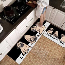 Modern Kitchen Mat Cartoon Animals Home Doormat Carpet Anti-Slip Absorbent Bath Rug Bedroom Living Room Entrance Door Mats Decor 210727