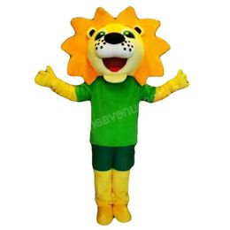 Halloween Cute lion Mascot Costume Top Quality Cartoon theme character Carnival Unisex Adults Size Christmas Birthday Party Fancy Outfit