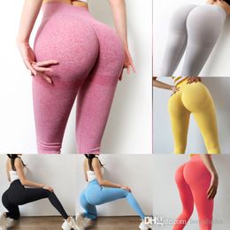 Esporte mulheres fitness executando yoga calça alta cintura cintura leggings sem emenda push up leggins energia elástica calças ginásio menina cabido calças