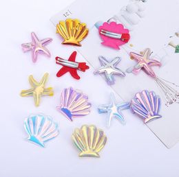 Ins Cute Girl Hair Accessory Barrettes Starfish Shell Decoration Accessories kids Jewellery Casual Party Clipper