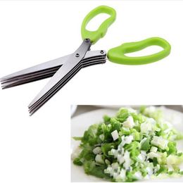 Stainless steel cooking tools kitchen scissors accessories knives 5-layer sushi onion herbs spices GF565