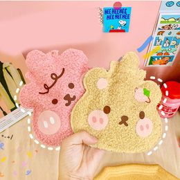 Winter Warm Furry Hand Warmer Cute Cartoon Fluffy Hot Water Bottle Bag Portable Water Injection Heat Anti-scalding Hand Warmer JJE10704