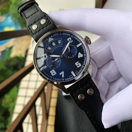 I-2 Montre de luxe mens watches 40/42/44mm Automatic machine movement fine steel case Leather strap luxury watch Wristwatches