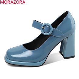 MORAZORA arrival fashion party wedding shoes high quality women pumps elegant high heels square toe ladies shoes 210506