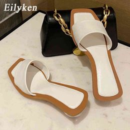 Eilyken 2022 New Women Slipper Crystal Round Ball Heels Sandal Summer Outdoor Beach Peep Toe Slides Ladies Flip Flops Shoes Y220221